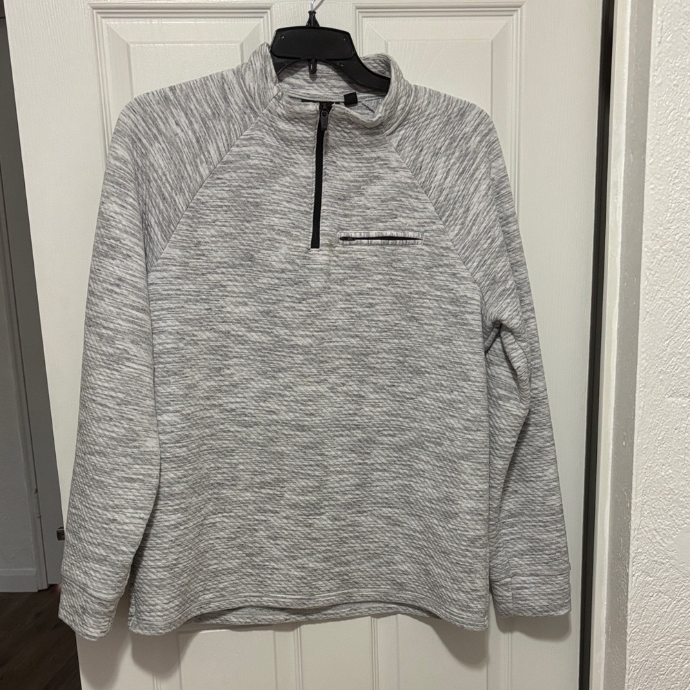 Marc Anthony Men's Slim -Fit Mockneck Quarter-Zip Pullover Sweater Gray Heather